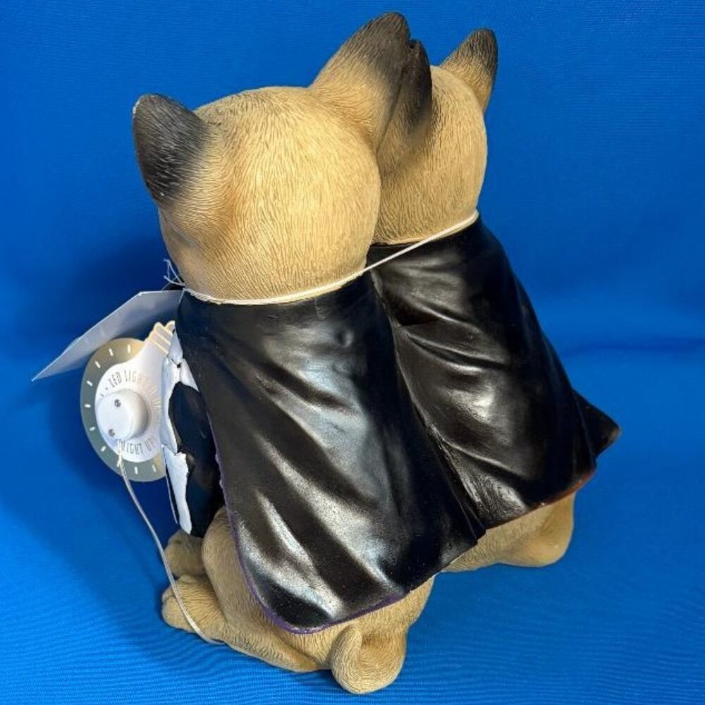 BRAND NEW FRENCHIE FRENCH BULLDOG LIGHT UP HALLOWEEN DECOR / DECORATION / STATUE - Picture 11 of 16